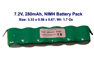 NiMH Battery Pack: 7.2 V 280mAh NiMH Mini Battery Packs with Pre-wire Tabs for Watt-Age RC Aircrafts