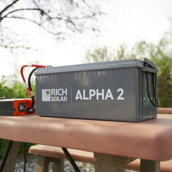 Rich Solar ALPHA 2,  12V 200Ah Lithium Battery w/ Internal Heat Technology and Bluetooth