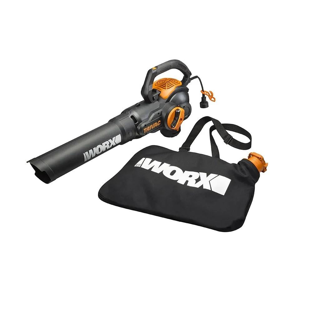 Worx WG512 Corded 12 Amp 600 CFM TriVac 3-in-1 Blower, Mulcher & Yard