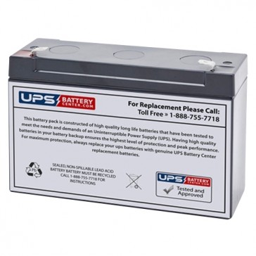 6V 10Ah Sealed Lead Acid Battery with F1 Terminals