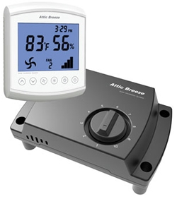 Attic Breeze CS-10A / Breeze Mate Solar Attic Fan Controller / Attached Panel Fans