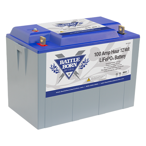 Battle Born BB10012H 100Ah 12VDC Deep Cycle Lithium Iron Phosphate (LiFePO4) Battery w/ Internal Heating Solution