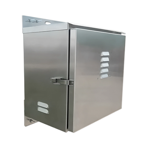 Ameresco BBA-1M Aluminum NEMA 3R 1 Battery Pole/Wall Mounted Enclosure w/ Backplate & Mill Finish