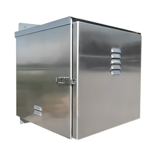 Ameresco BBA-2 Aluminum NEMA 3R 2 Battery Pole/Wall Mounted Enclosure w/ Backplate & Mill Finish (UL Listed)