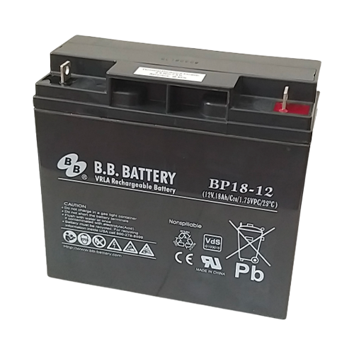 B.B. Battery BP Series BP18-12 18Ah 12VDC VRLA Rechargeable AGM Battery