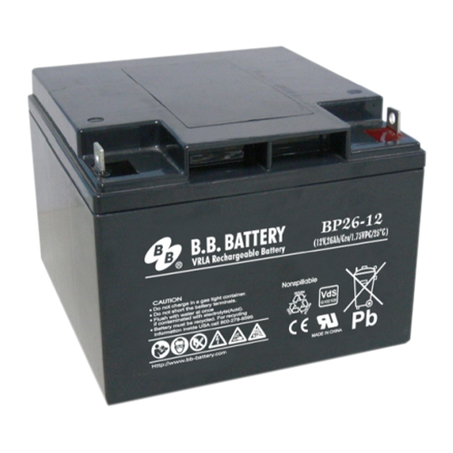 B.B. Battery BP Series BP26-12 26Ah 12VDC VRLA Rechargeable AGM Battery