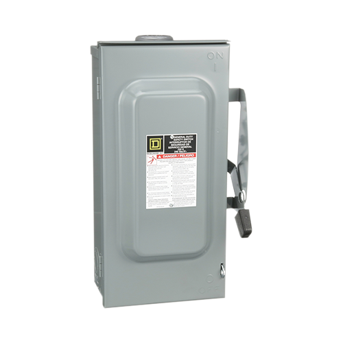 Square D DU323RB 100A 240VAC General Duty Triple-Pole 3-Wires Type 3R Non-Fused Safety Switch