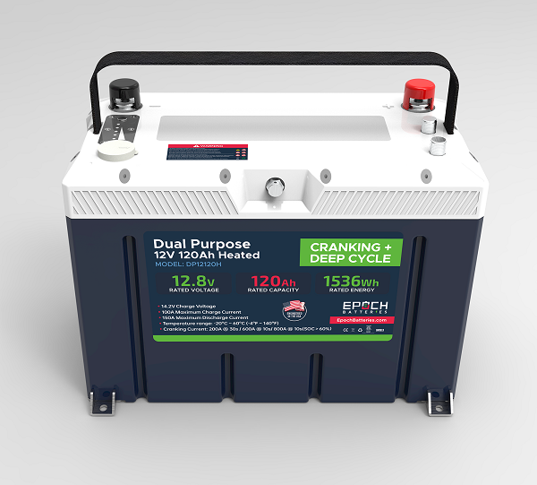 Epoch 12V 120Ah Cranking and Deep Cycle Lithium Battery