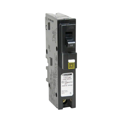 Square D Homeline HOM115PCAFI 15A 120VAC Single-Pole Combination Arc Fault Plug On Neutral UL Miniature Circuit Breaker