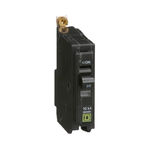 Square D QO Series QOB120 20A 120/240VAC Single-Pole Standard Type Bolt-On-Mount Miniature Circuit Breaker