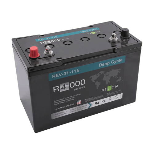 RELiON R4000 Dry Series REV-31-115 115Ah 12VDC VRLA Deep Cycle AGM Battery