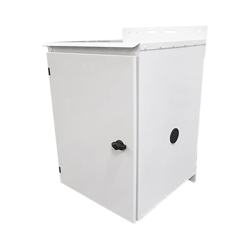 Ameresco Solar VL-ECAB-BB-2-PC Aluminum NEMA 3R 2 Battery Pole Mounted Enclosure w/ White Powder Coat