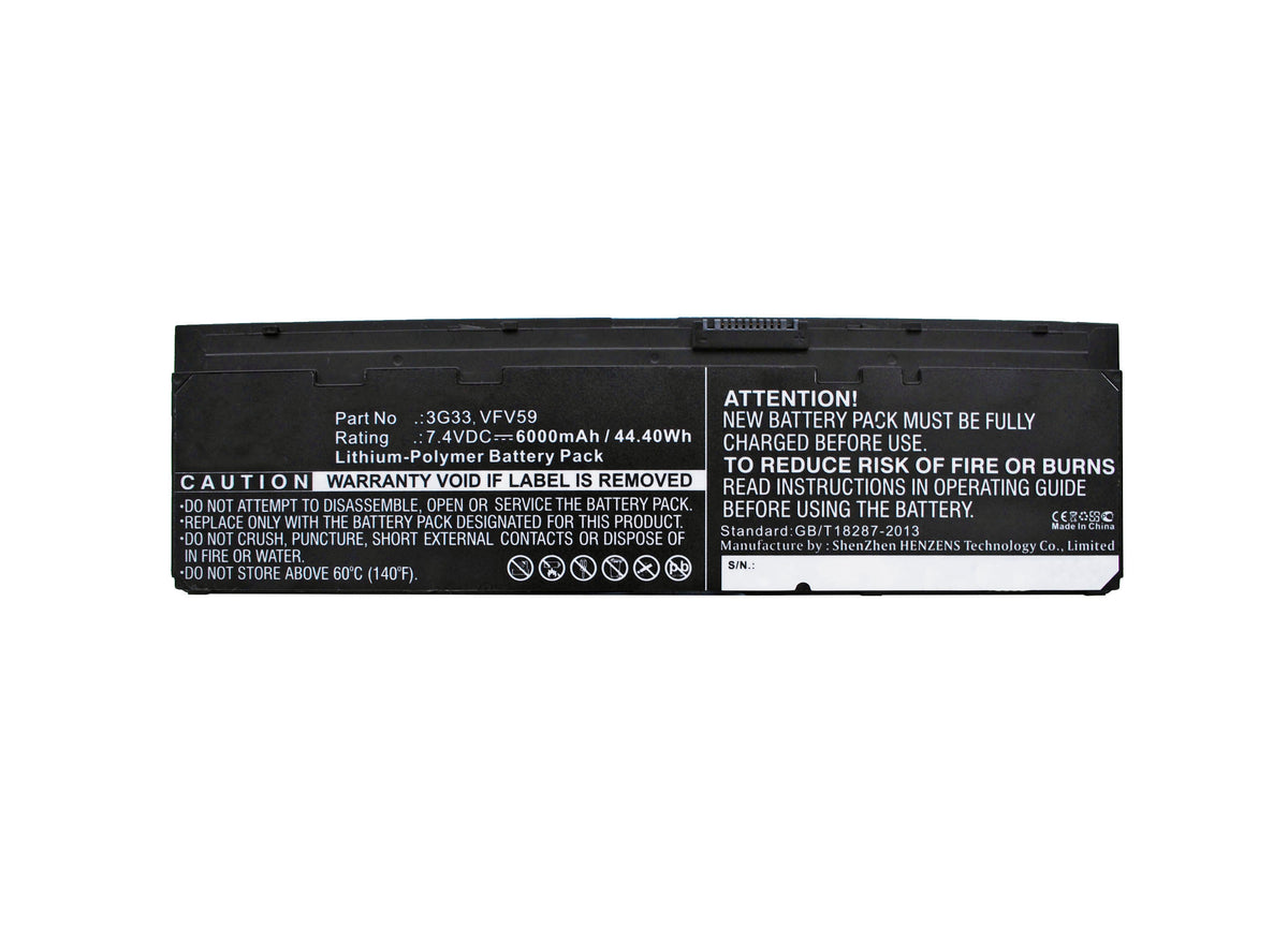 Batteries N Accessories BNA-WB-P4568 Laptops Battery - Li-Pol, 7.4V, 6000 mAh, Ultra High Capacity Battery - Replacement for Dell 0W57CV Battery