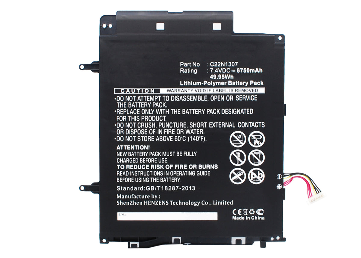 Batteries N Accessories BNA-WB-P4522 Laptops Battery - Li-Pol, 7.4V, 6750 mAh, Ultra High Capacity Battery - Replacement for Asus 0B200-00570000 Battery