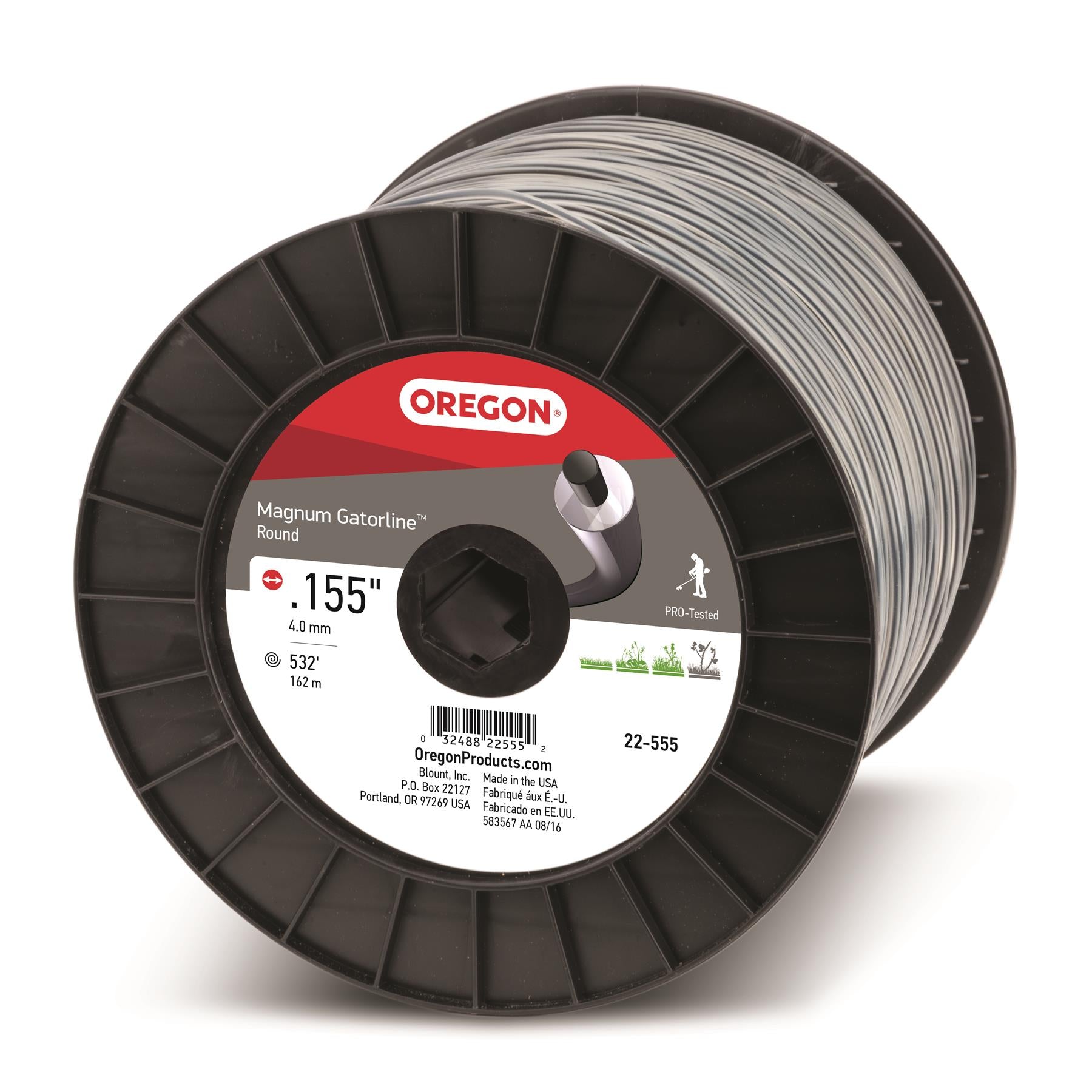 Oregon 22-555 Magnum Gatorline Round String Trimmer Line .155" Dia. 5l