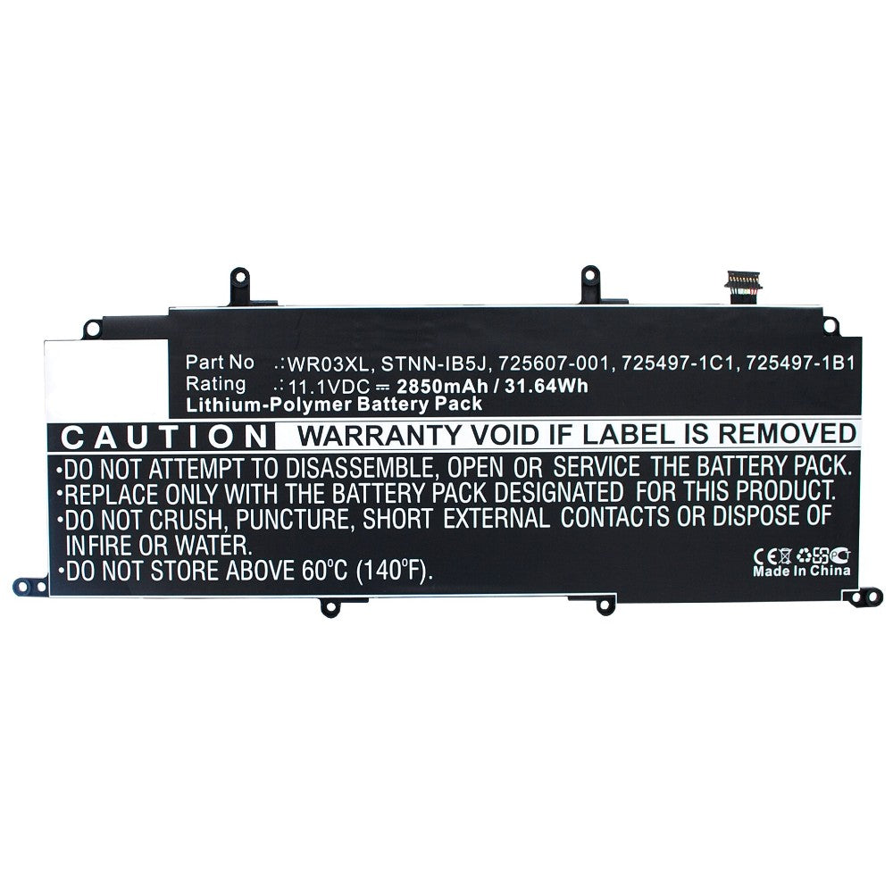Batteries N Accessories BNA-WB-P4611 Laptops Battery - Li-Pol, 11.1V, 2850 mAh, Ultra High Capacity Battery - Replacement for HP 725497-1B1 Battery