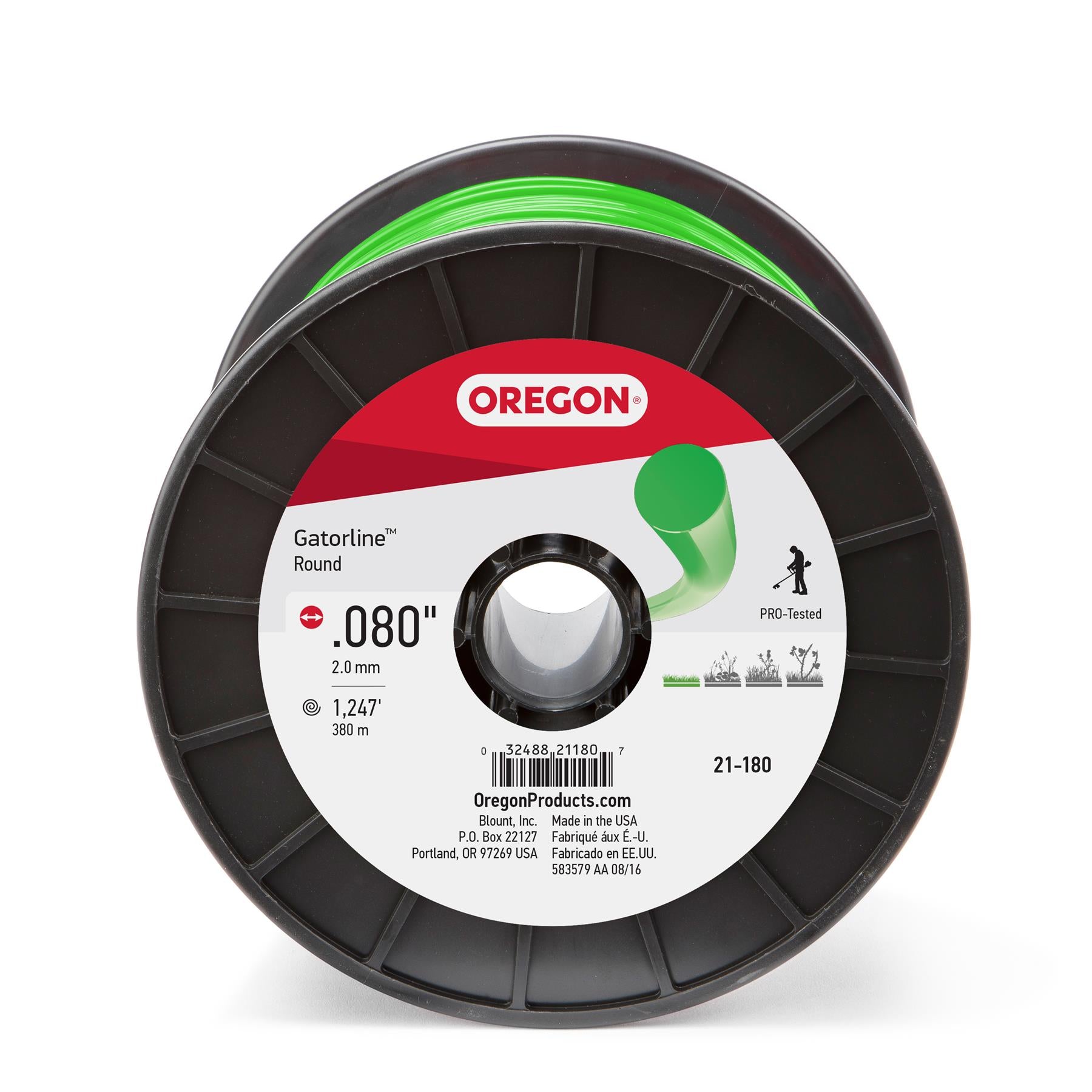 Oregon 21-180 Gatorline 3-Pound Spool of .08" Round String Trimmer Lin