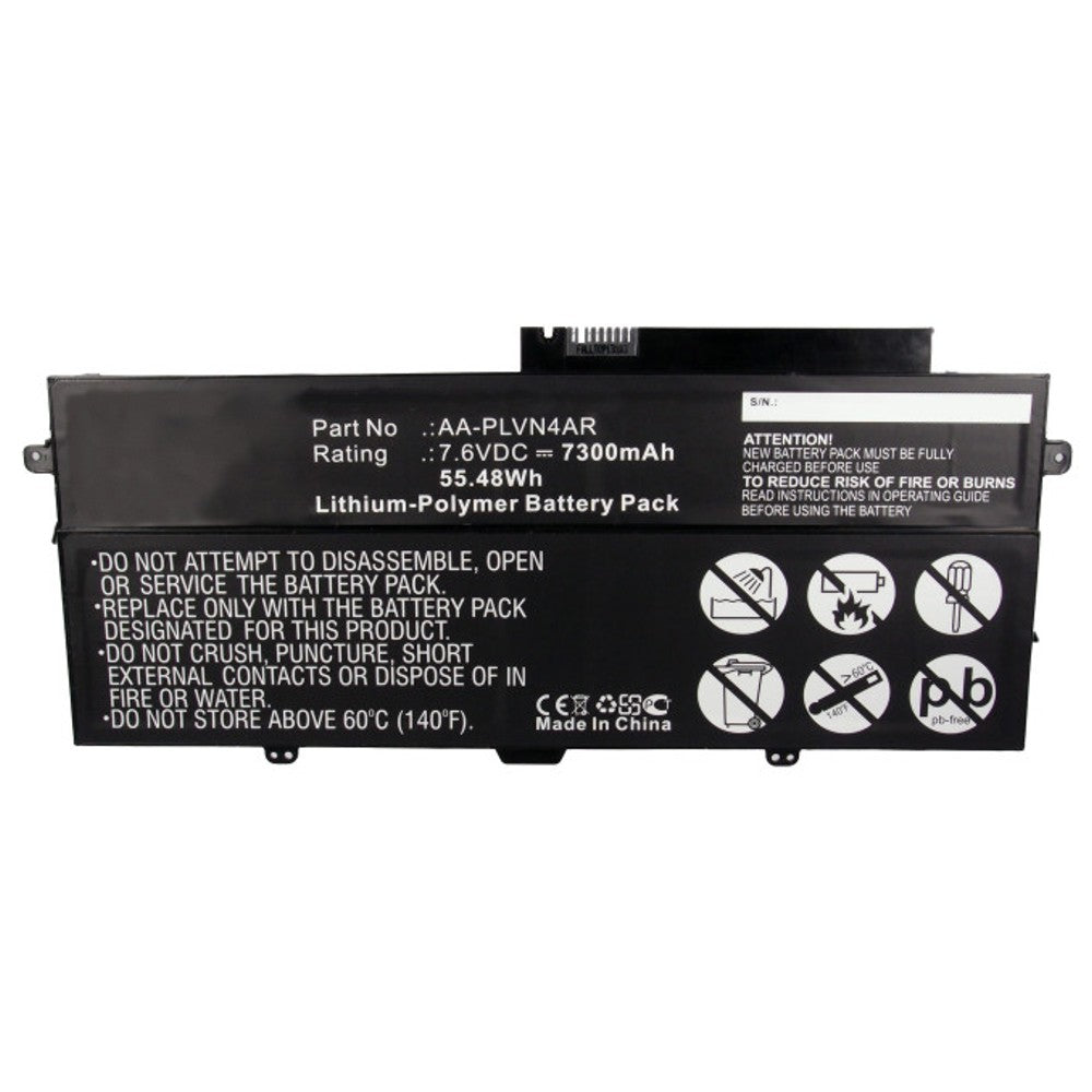 Batteries N Accessories BNA-WB-P4638 Laptops Battery - Li-Pol, 7.6V, 7300 mAh, Ultra High Capacity Battery - Replacement for Samsung AA-PLVN4AR Battery
