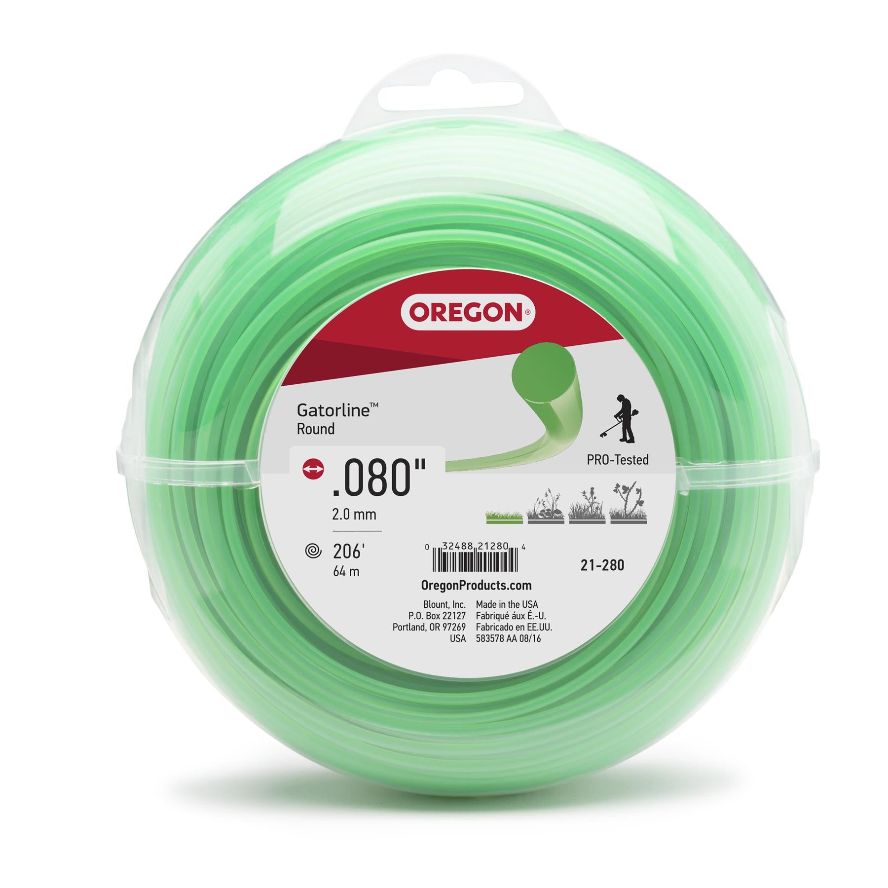 Oregon 21-280 Gatorline 1/2-Pound Coil of .080" Round String Trimmer L