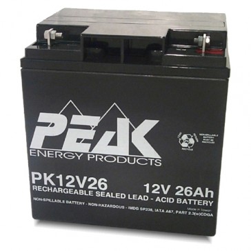 Peak Energy PK12V26B1 12V 26Ah Battery