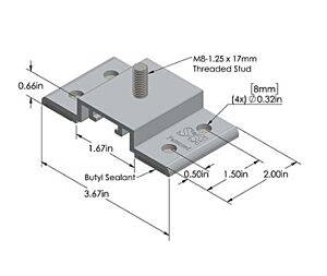 S-5! SolarFoot mounting platform for attaching L-Foot on rail mounts
