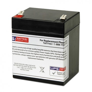 12V 5Ah Sealed Lead Acid Battery with F2 Terminals