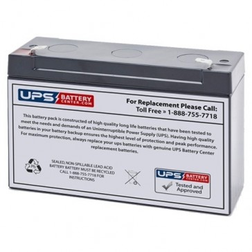 Zeus PC12-6F1 6V 12Ah F1 Replacement Battery