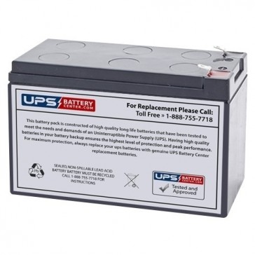 Zeus PC7-12F2 12V 7Ah F2 Replacement Battery