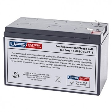 Zeus PC7.2-12F2 12V 7.2Ah F2 Replacement Battery