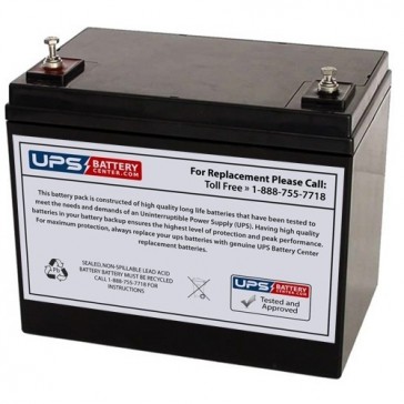 Zeus PC70-12NB 12V 75Ah M6 Replacement Battery